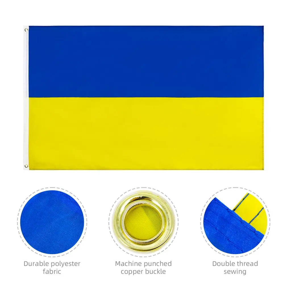 Drapeau National d'ukraine 90x150cm, bannière pour les activités de bureau, les défilés, les festivals, la décoration de la maison, artisanat d'art