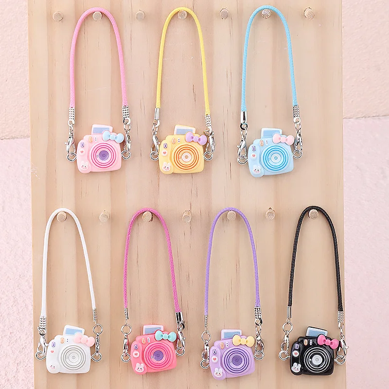 Mini DIY Camera Dress Up Plush Toy for Labubu 17cm Doll Accessories Dollhouse Hanging Neck Accessories Dollhouse Pendant Dolls