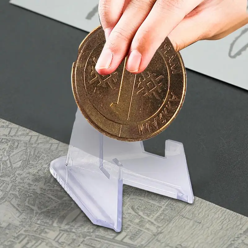 Mini Easels Display Stand  Acrylic Easel Stand Transparent Card Coin Phone Display Holder For Art Classes Trade Show 3