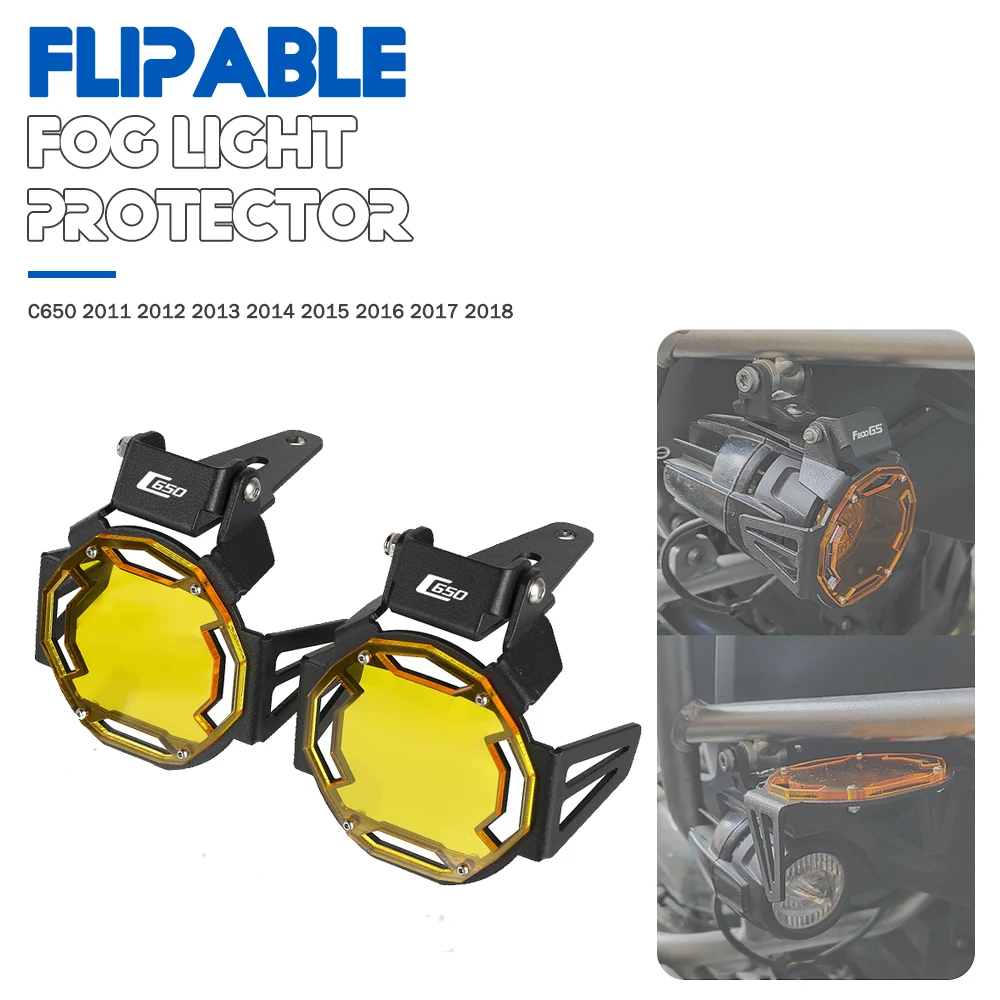 

C 650 Flipable Fog Light Protector Guard Lamp Cover Motorcycle For BMW C650 2011 2012 2013 2014 2015 2016 2017 2018 Fog Light