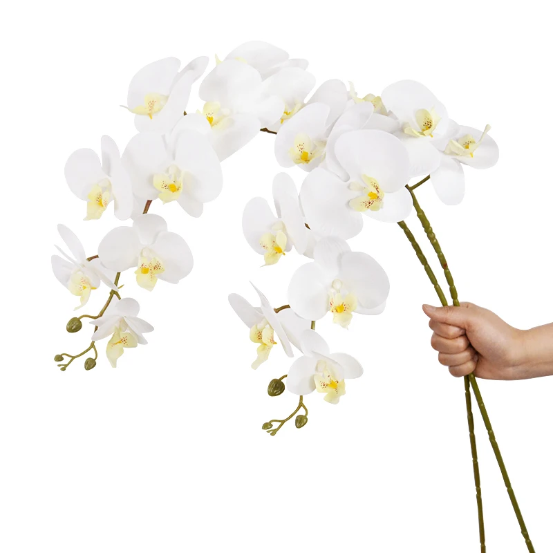 9heads 100cm künstliche Schmetterling Orchidee Blumen echte Berührung Motte Orchideen gefälschte Blume für Hochzeits fest Party Home Dekoration – Detail 11