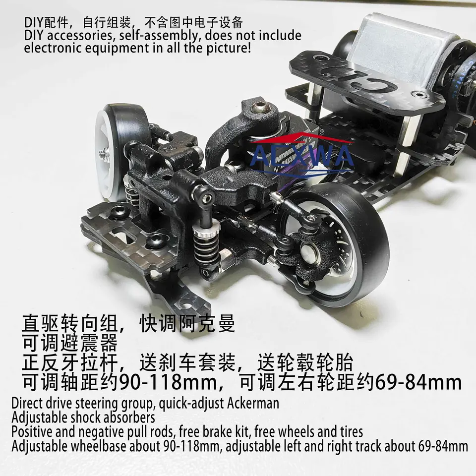 ACXWA CD chassis 1/28 - 1/24 RWD chassis KIT kyosho body CRAZY