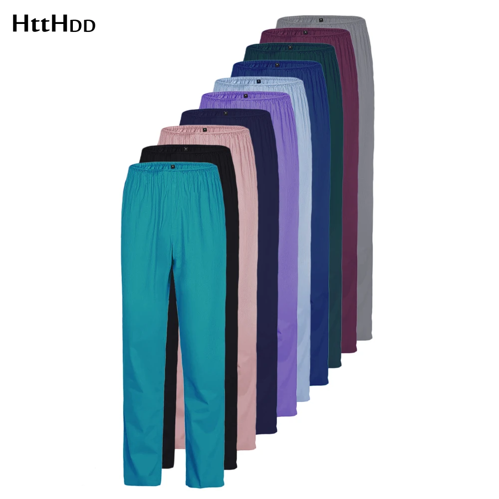 Solid Color Stretch Quick Dry Medical Scrubs medical scrubs Clinic Lightweight Trousers Comfortable Veterinary Cleaning Scrubs Pants