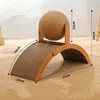 Wooden Cat Scratching Ball 2 In 1 Cat Scratcher Sisal Scratch Board Wear-Resistant Grinding Paw Toy Solid Wood Scraper for Cats 6