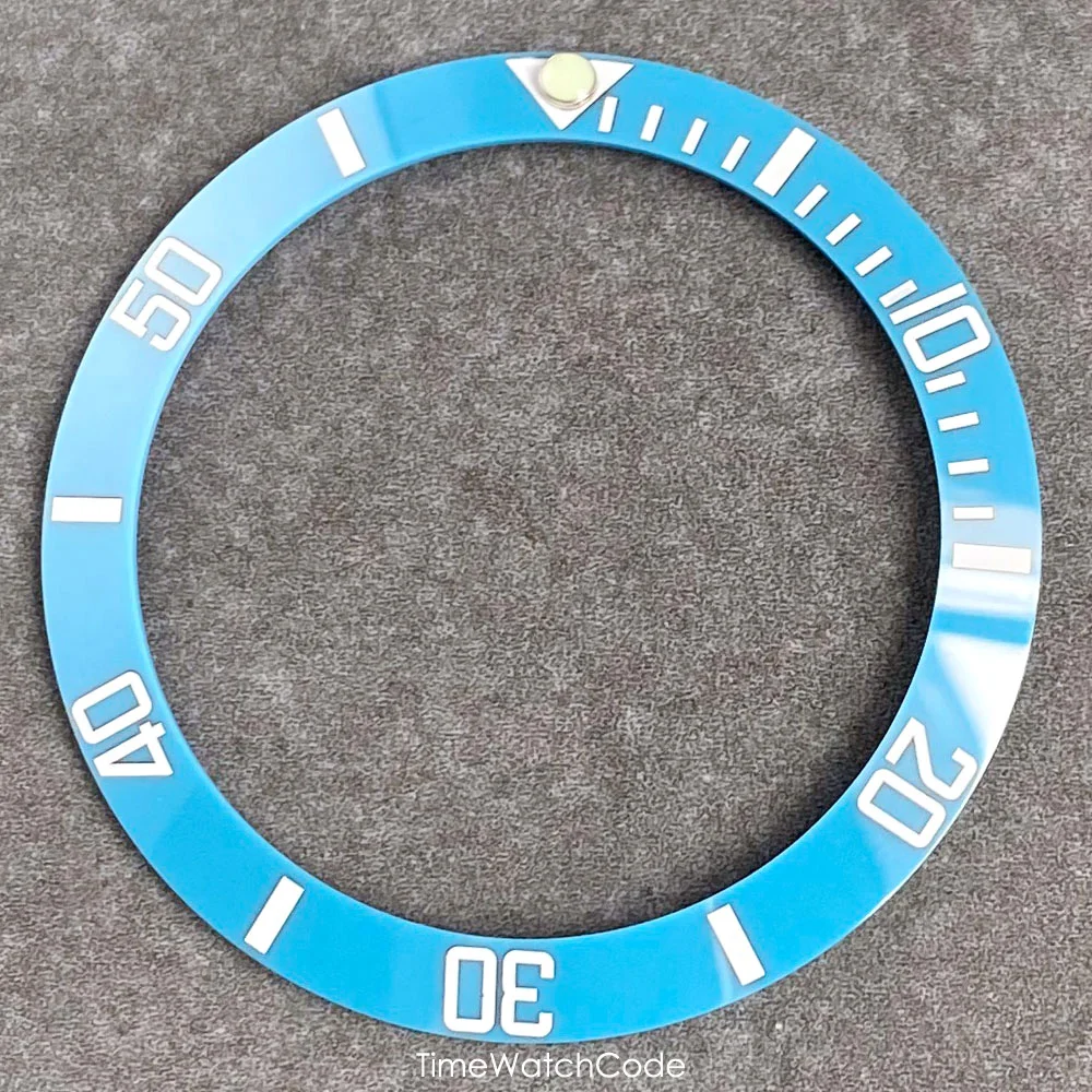 Ceramic Sloping Watch Bezel Insert - Black, Blue, Green, Silver