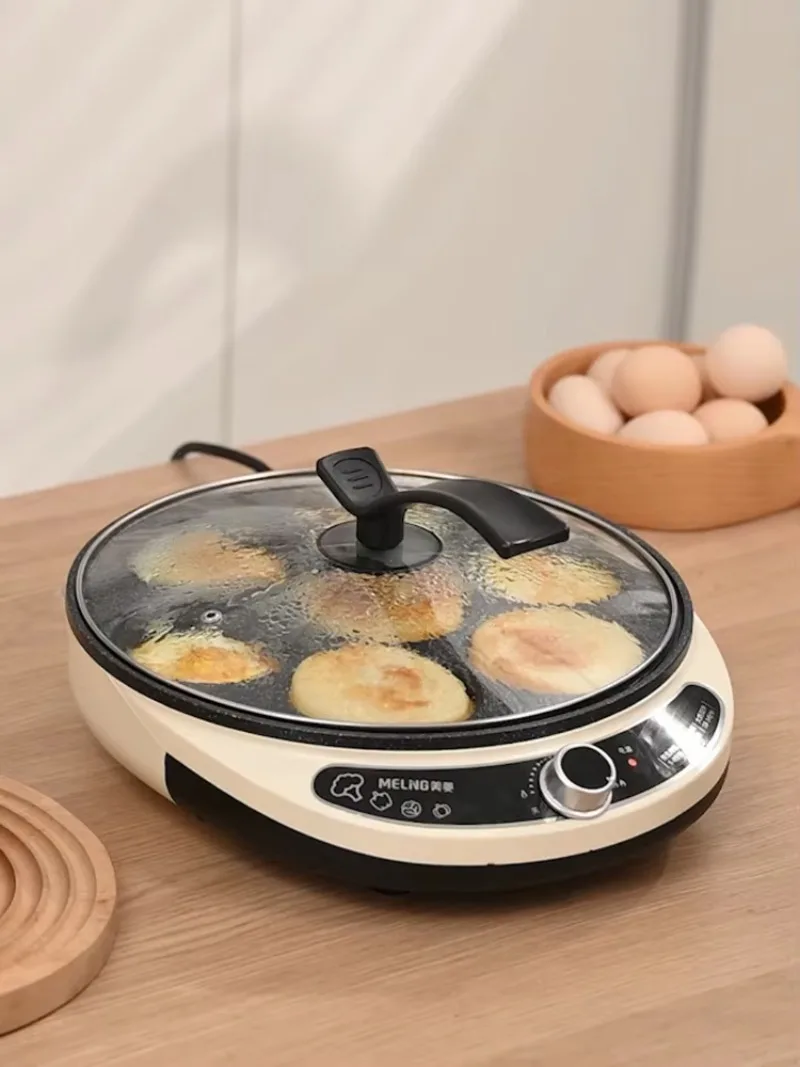 Seven Hole Frying Pan Commercial Egg Burger Household Poached Egg Burger Machine Pot Dumpling, Special Breakfast Artifact