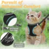 Reflective Cat Harness and Leash Set, Soft Mesh Vest, Polyester, Hand Wash Only, Escape-Proof Design, Safe Outdoor Walking, Suitable for Kittens, S/M Sizes Available 3