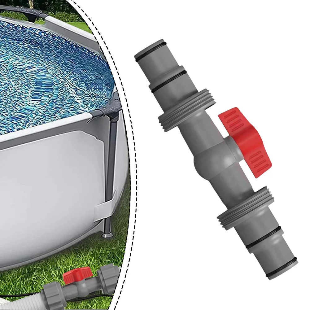 1PCS 풀 호스 커넥터 모래 필터 시스템 호스 커넥터 풀 호스 38/32 Mm 수영장 호스 커넥터 밸브가있는 스트레이트