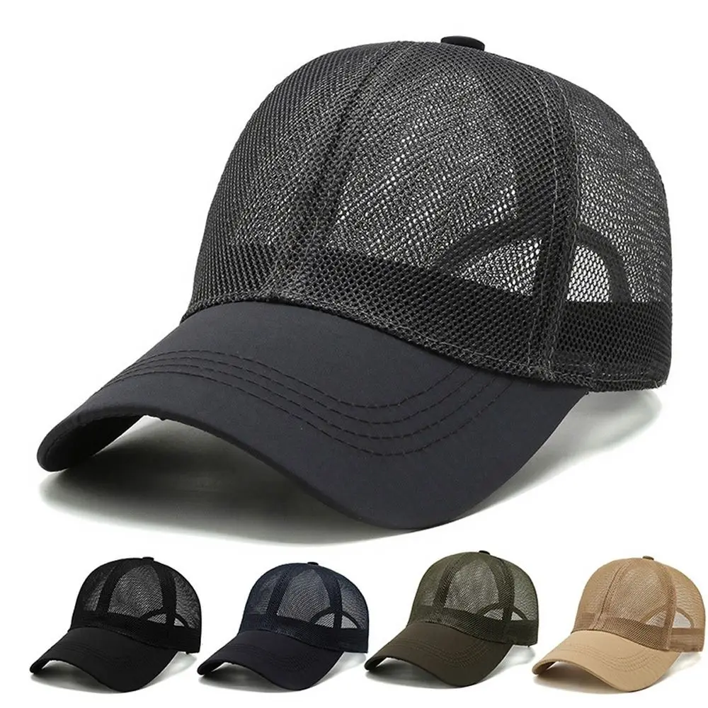 

Quick Dry Sunshade Caps Hollow Visors Hats Golf Running Mesh Baseball Caps Korean Sun Hats Women Summer Caps Men Fishing Caps