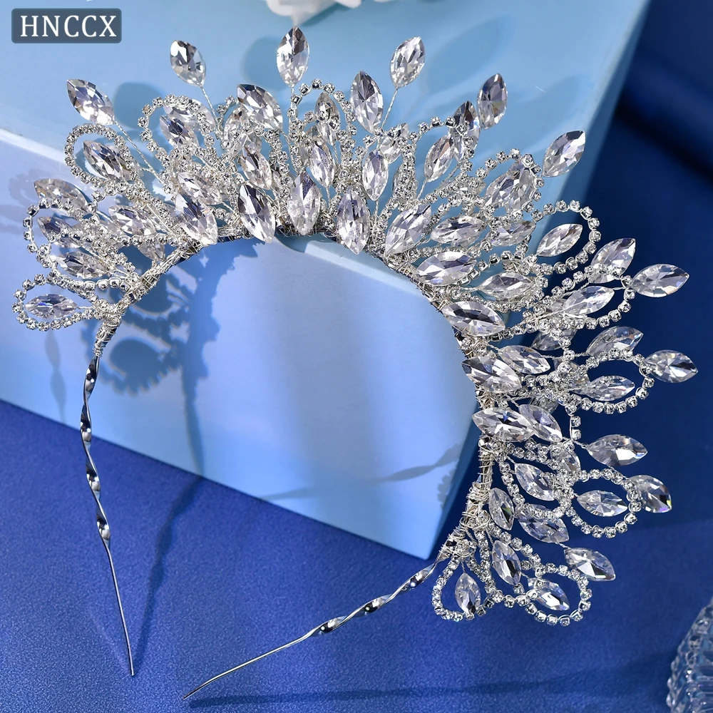 Shiny Rhinestone Luxury Wedding Crown Headbands for Hair Woman Brides Tiaras and Headdresses Stylish Versatile Jewelry CP616