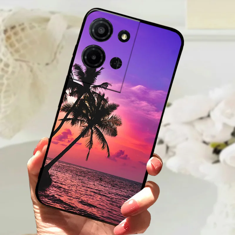 Marble Printed Shockproof TPU Matte Phone Case - Soft Protective Back Bumper Cover