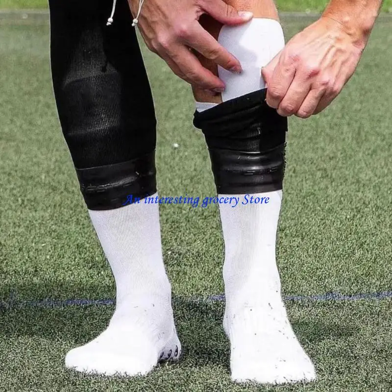 652d Silicon Shin Guard Gurt Sockenhalter Band Silicone Football Leg Band für Männer Frauen Kinder Teen Fußballspiel – Detail 7
