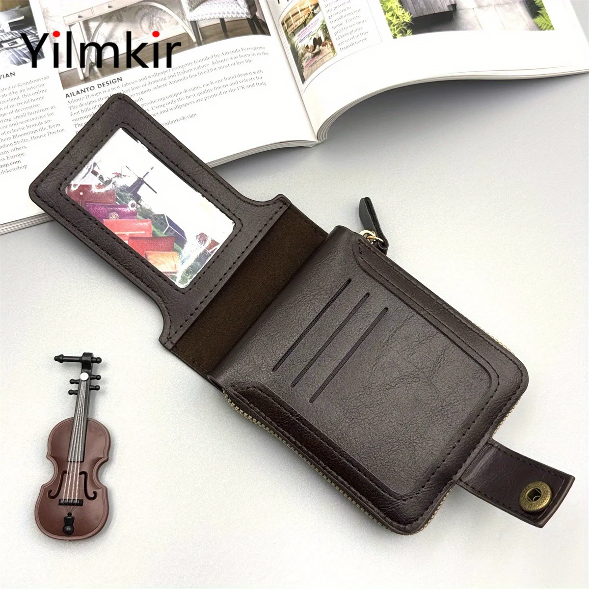Men's Short Retro Wallet Multi Slot Purse Style Zipper Multi Compartment Wallet Buckle Multifunctional Women Money Bag 5 Men's Short Retro Wallet Multi Slot Purse Style Zipper Multi Compartment Wallet Buckle Multifunctional Women Money Bag 5