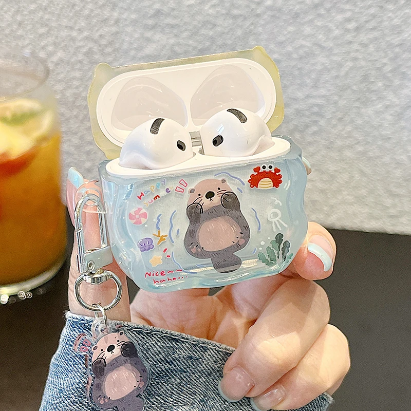 Cute Otter Silicone Earphone Case Cover