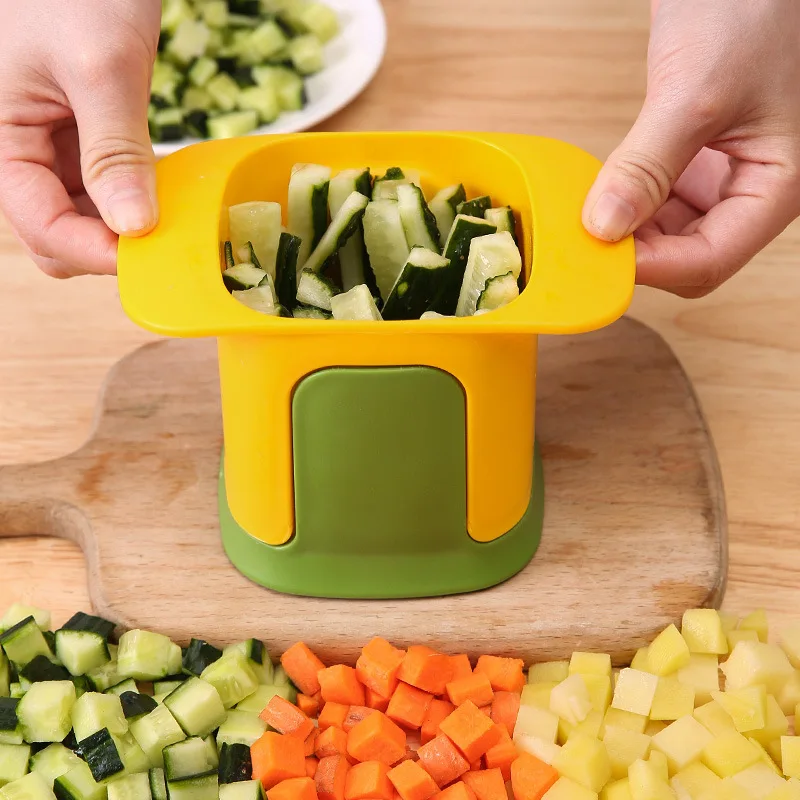 Stainless Steel Kitchen Vegetable And Fruit Dicing Tool Suitable For Potatoes Carrots Onions Ham Etc. Pressed Into Chunks. vegetable cutter potato cutter