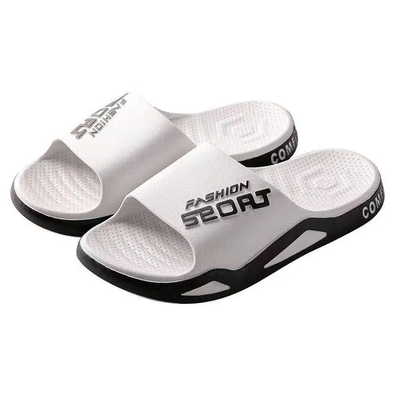 New Summer Soft Sole Slippers Fashion Personality Home Bathe Sandals Anti Slip Durable Men's Beach Outdoor Plus Size Flip Flops — view 5