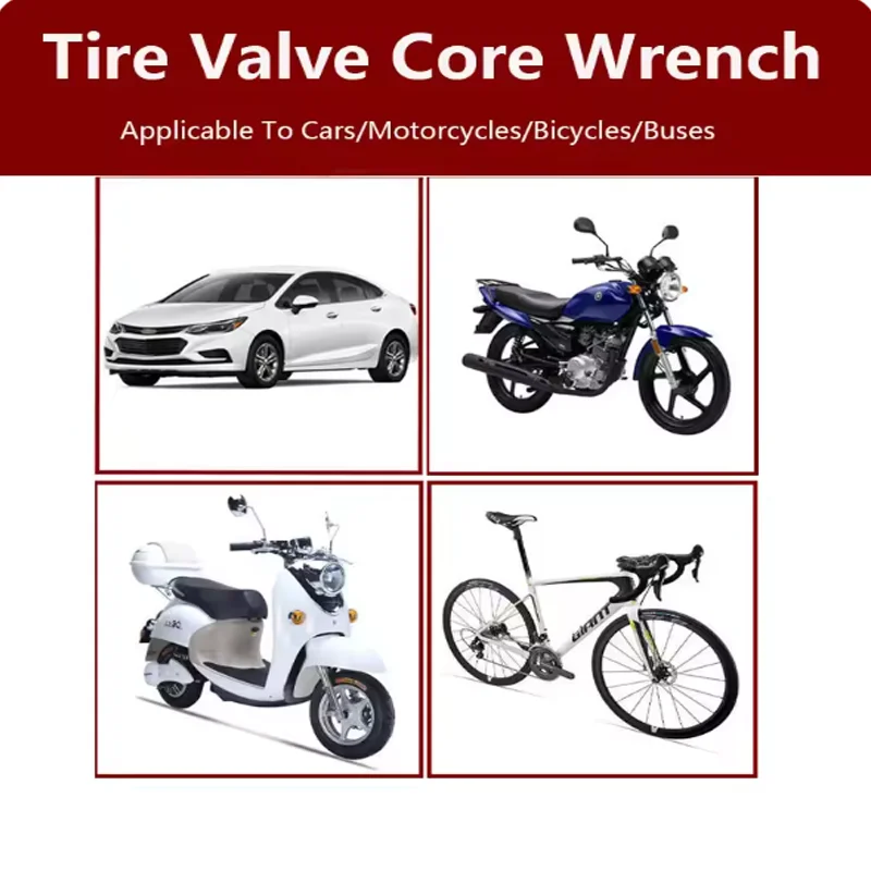 휴대용 타이어 밸브 코어 제거기 설치 도구 제거 도구 자동차 자전거 오토바이 타이어 수리 도구 렌치 드라이버