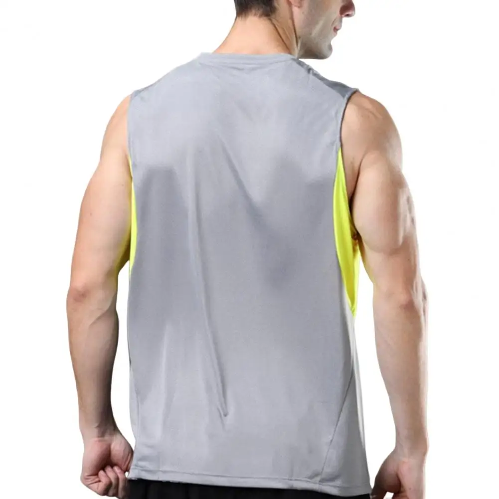 

Мужской жилет, дышащий жилет для бодибилдинга, Свободный пуловер с круглым вырезом для бега, топ, спортивная одежда