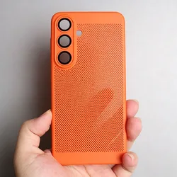 Ultra - Thin Heat Dissipation Breathable Matte Case - Candy Color Hard PC Cover - Galaxy S23 Ultra (Orange)