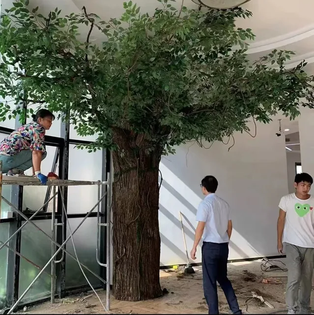 Simulazione artificiale Corteccia di albero Adesivo corteccia autoadesivo Copertura per piante in gomma Pianta finta fai da te Tubo dell'acqua Colonna Blocco Decorazione da parete 2