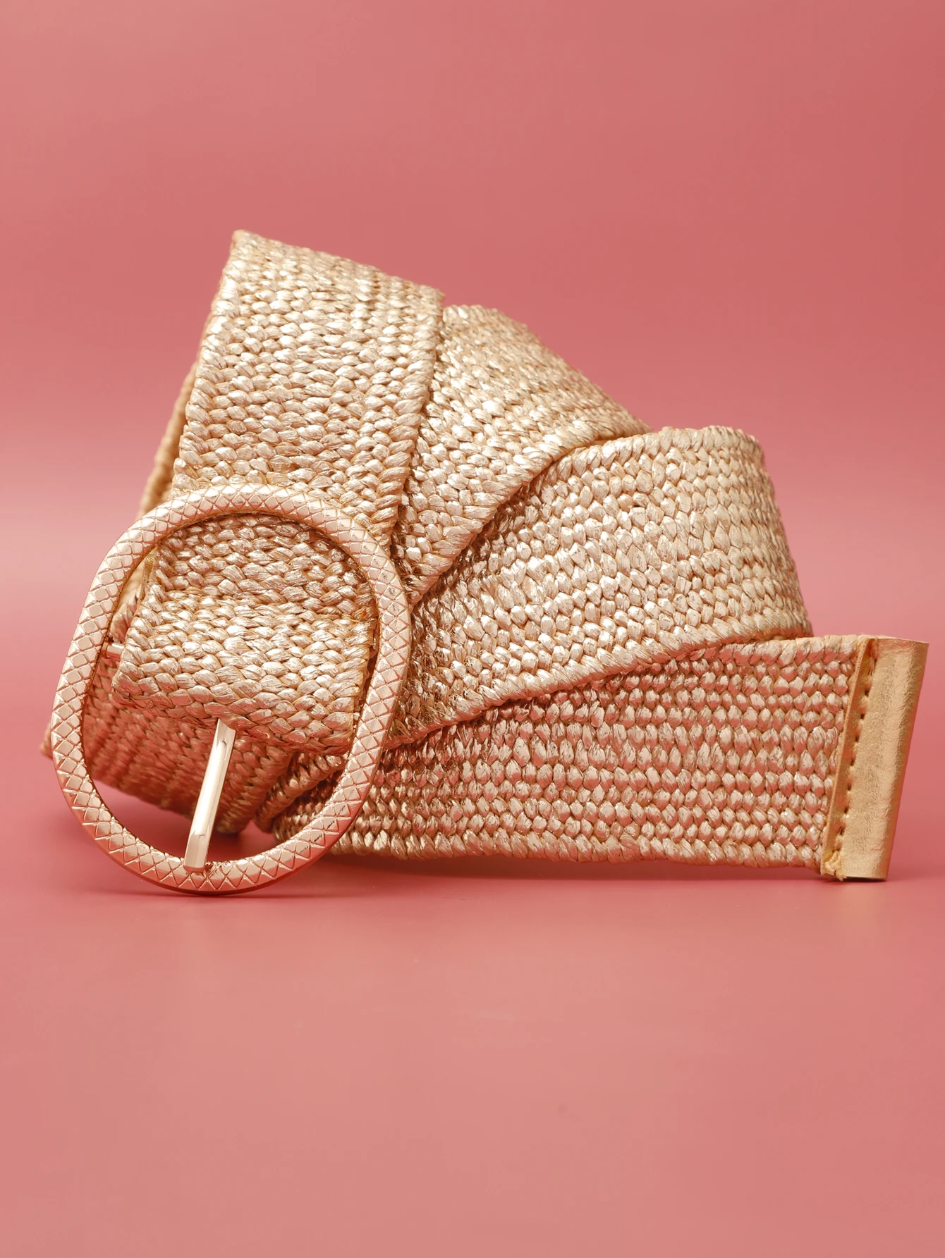 women's stretch belt for dresses Resana Tooled This woven belt is made of natural raffia with natural stretch for a comfortable and easy fit Women's 3" (75 mm) Wide