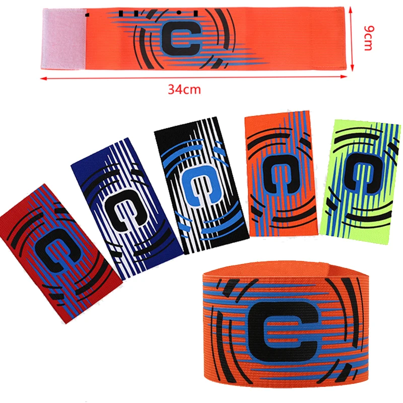 Professional Football Captain Armband Adjustable Arm Band Leader Competition Soccer Player C Captain Group Armband Band 1PC