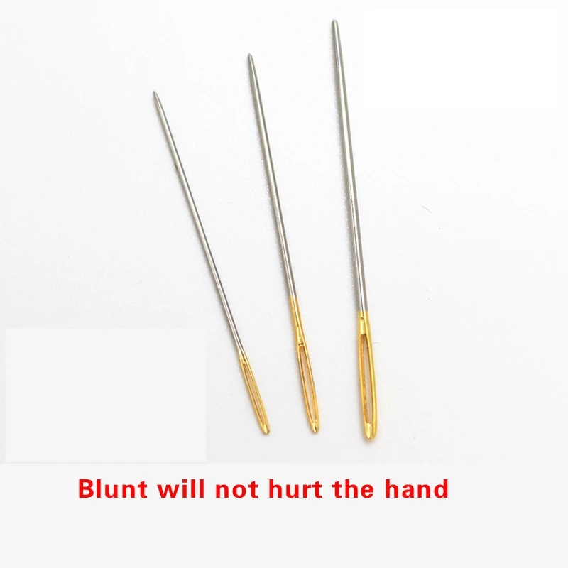 Cross Stitch Needles Sewing Blunt Gold Tails Beaded Needlework Accessories Embroidery Tools #22 #24 #26 14CT 11CT 100pieces