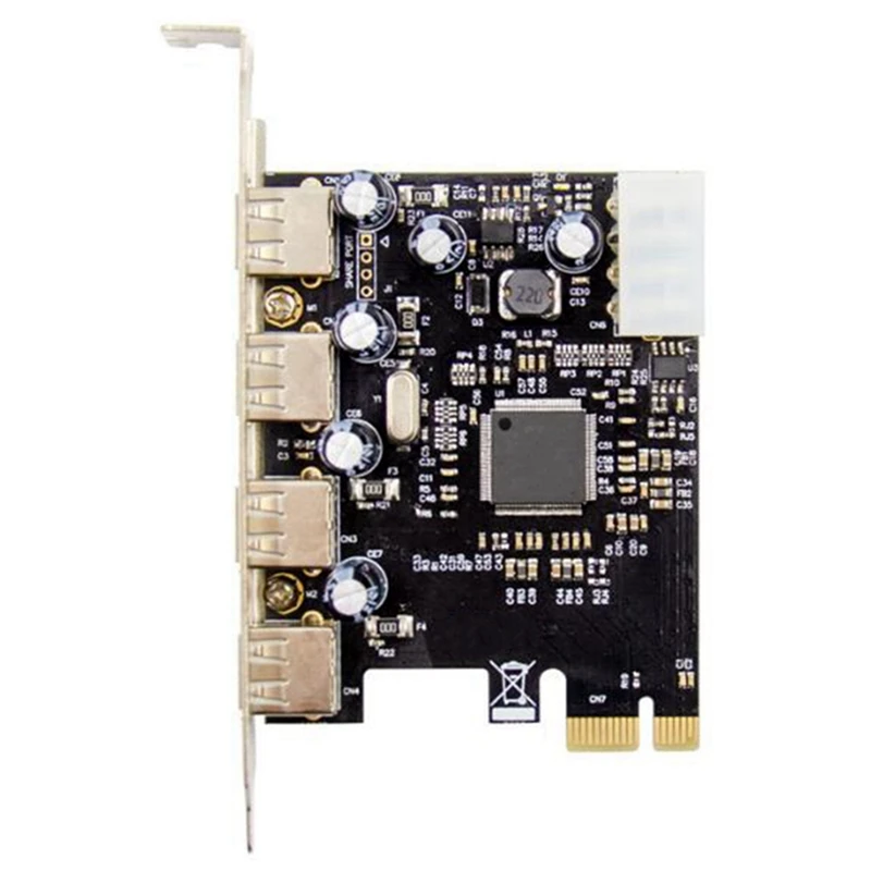 

Настольная Плата расширения 2x4 порта USB 2,0 PCI-E 480Mbps поддержка USB1.1 карта устройства MCS9990 для Windows 7/XP