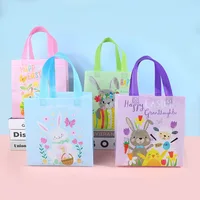 Easter Gift Bag Rabbit Bunny Nonwoven Fabric Packaging Cookies Candy Bags Happy Easter Party Decoration 2024 New Wholesale 1
