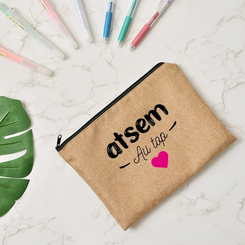 Super Atsem Print Female Storage Make Up Cases Atsem Gift Women Cosmetic Bag Outdoor Makeup Bag Travel Toiletries Organizer