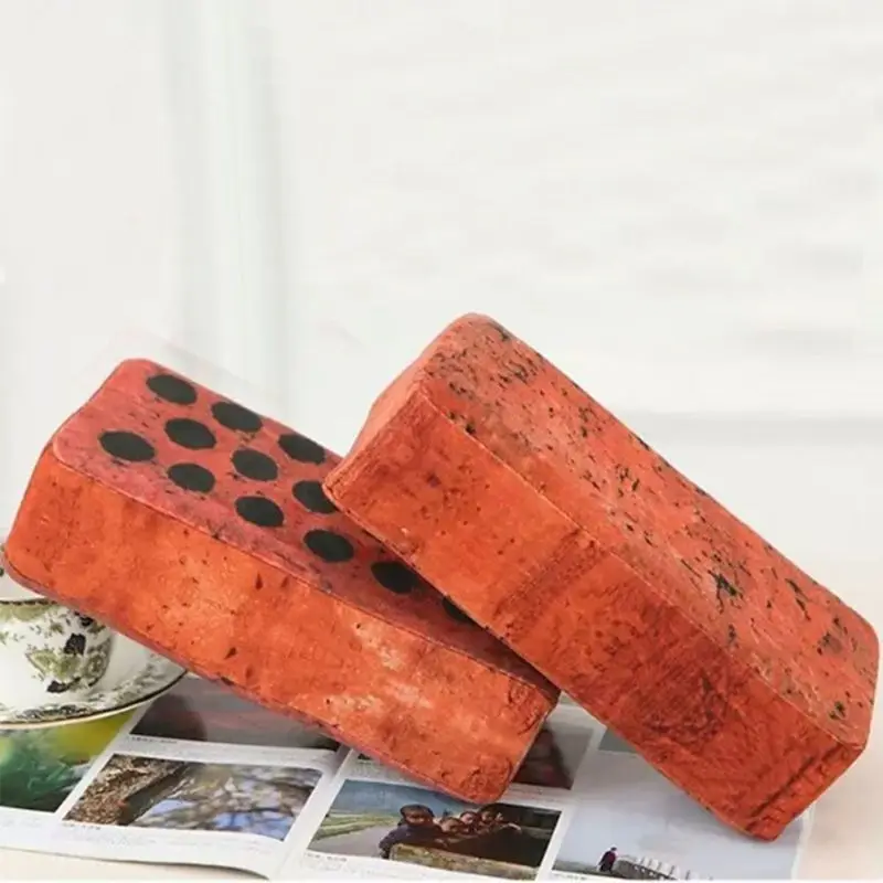Funny Brick Shape Pillow Log Pillow Batten Children's Plush Toys High-elastic Throw Pillow with Inner Decorative Cushion 4