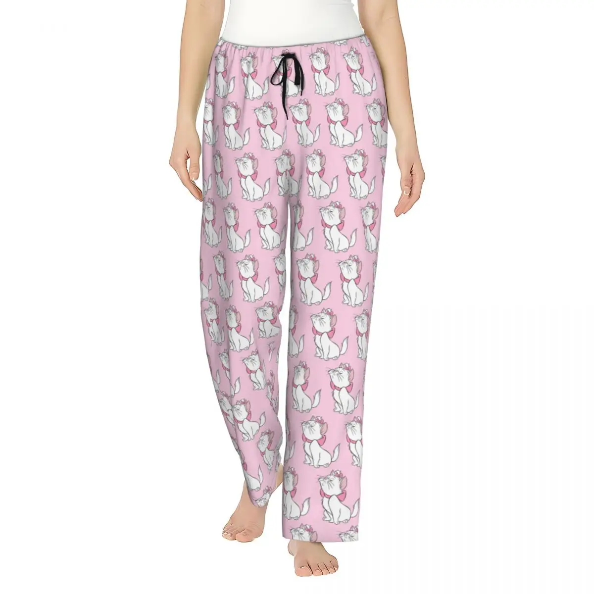 

Custom Print Aristocats Animation Marie Cat Pajama Pants Women's Sleep Sleepwear Bottoms with Pockets