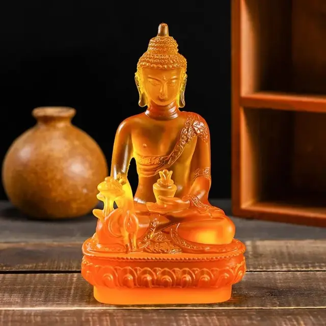 Sculpture de Bouddha Porte-Bonheur en Résine, Feng Shui, Shakya Muni, Décoration de Maison, Bureau et Jardin 4