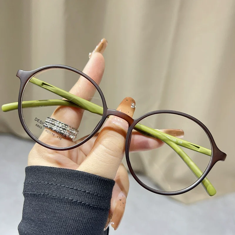 Women High Art Reading Glasses Ultra Light Fashion HD Presbyopia Eyeglasses Anti Blue Light Vintage Round Frame Men Eyewear - 2