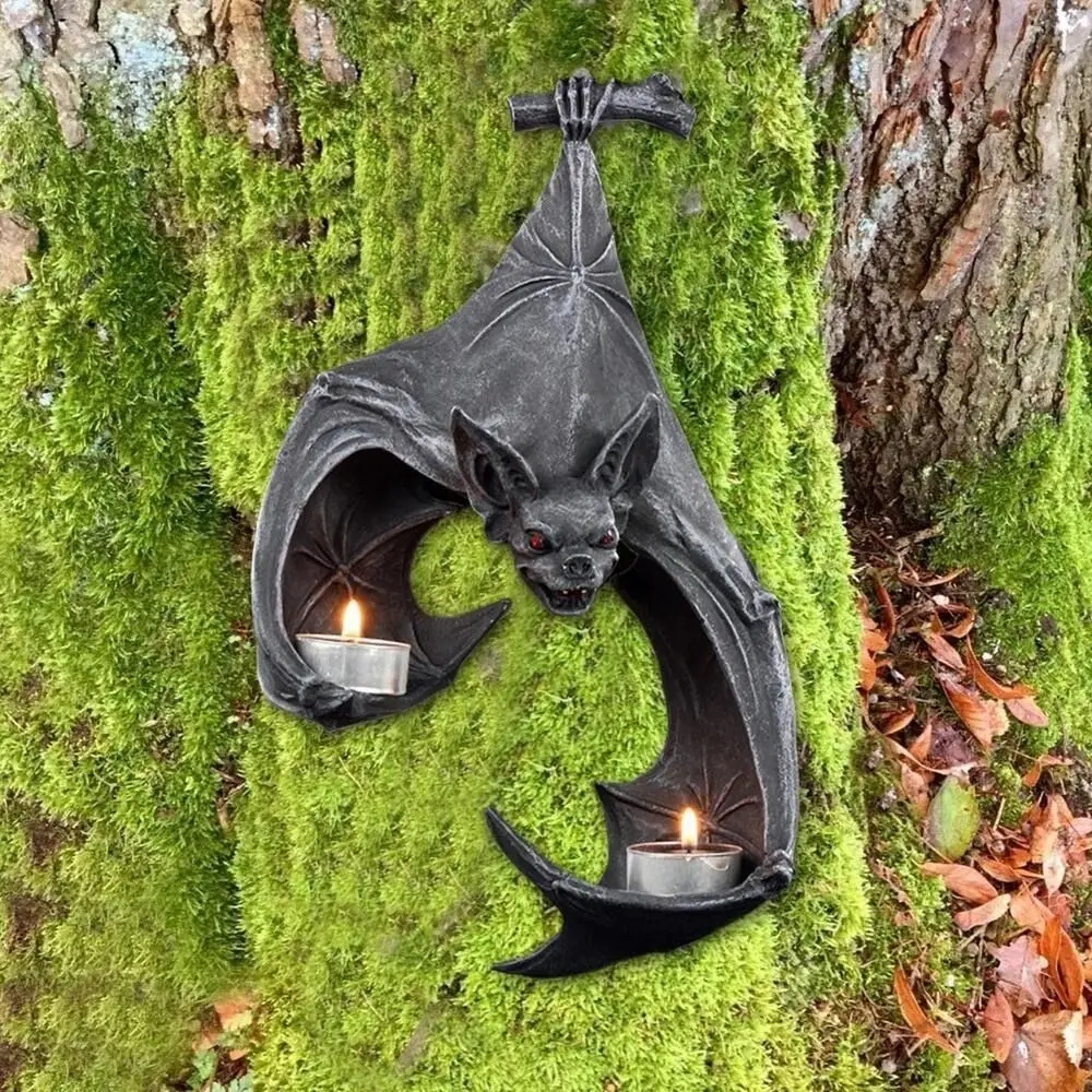 

Home Decorations Bat Wall Tealight Holder High Quality Resin Garden Decor Candle Holder Garden Decor Home