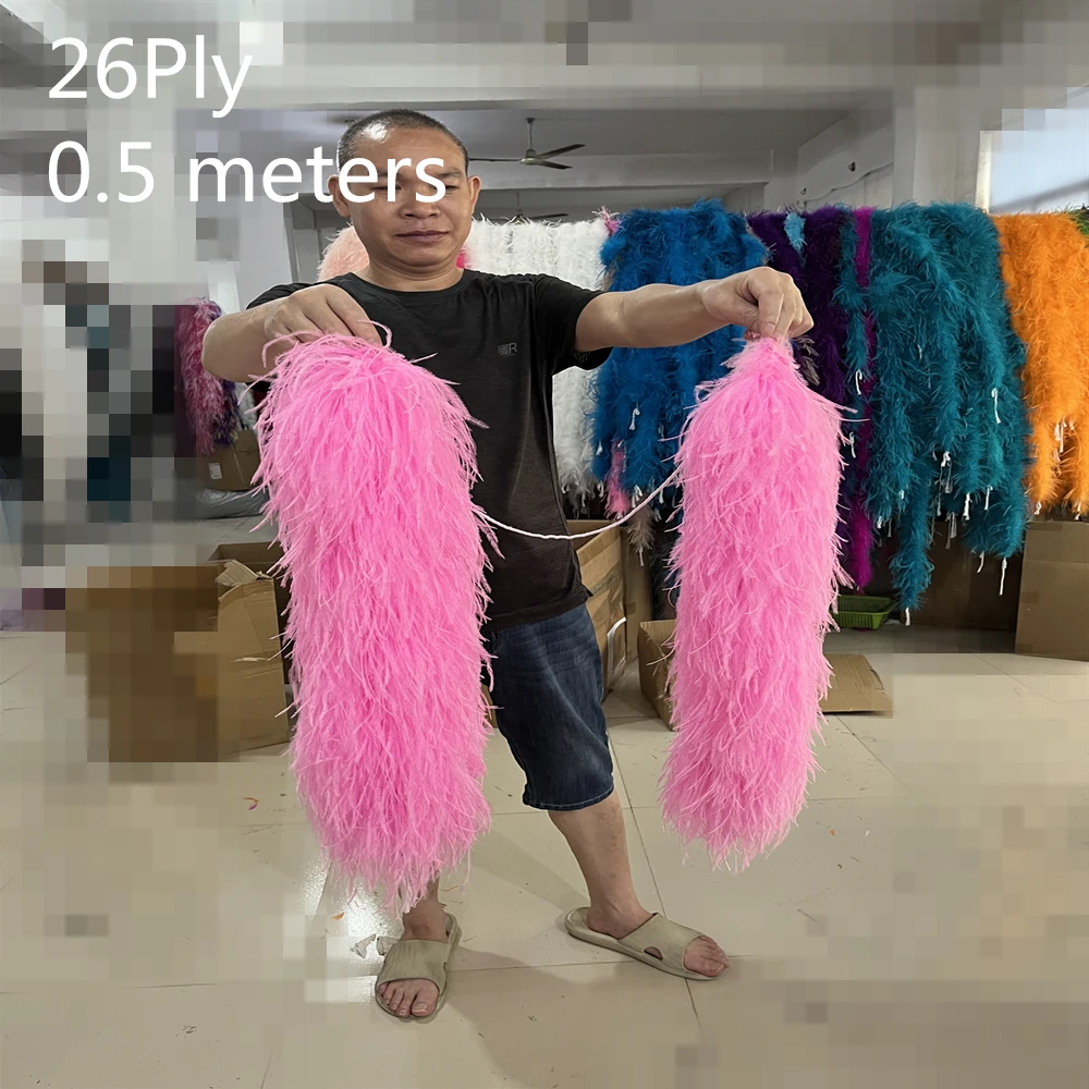 0.5M 2M 3M Trim Natural Ostrich feathers boa Plumas Decoration Shawl for Cosplay Dress Sewing Accessory 6ply 10ply, boa plumas - Vimarsana News