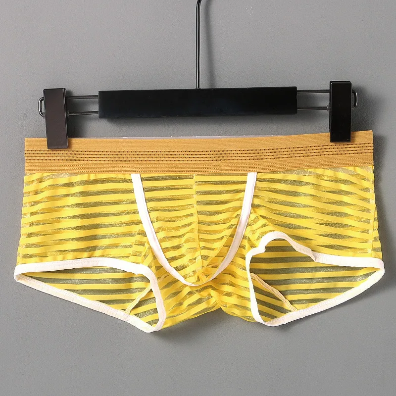 

Summer space warehouse mesh men's underwear low waist breathable high elastic fashion comfortable thin boxers