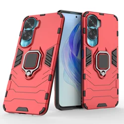Ultimate Armor Shockproof Case with Metal Ring Stand and Bumper Protection for Honor 30 Pro (Red)