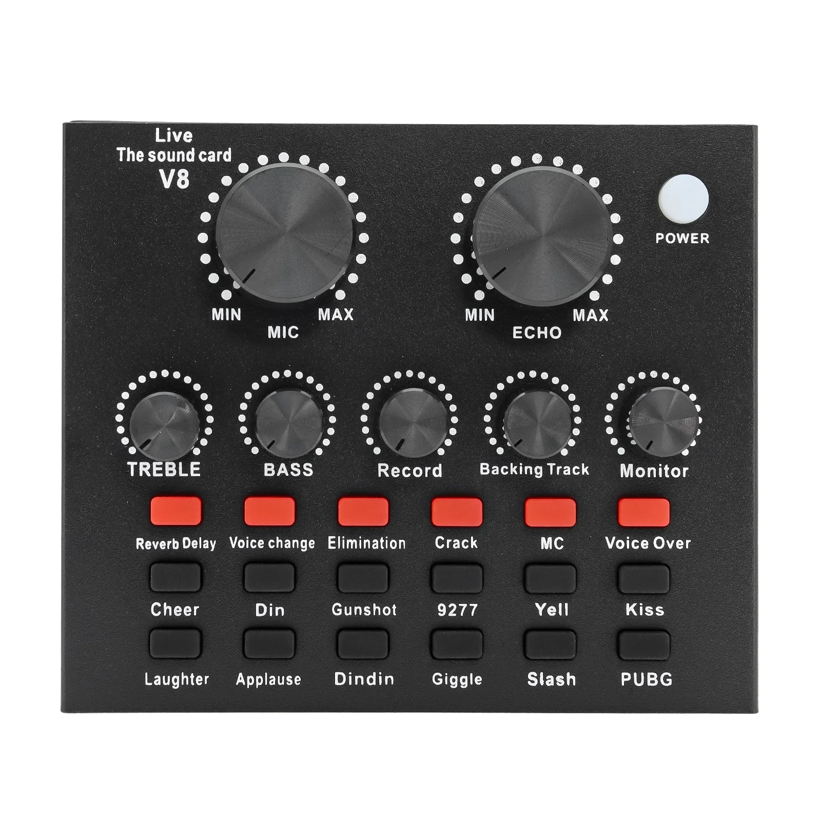 כרטיס קול V8 USB תקע ציוד DJ כרטיסי קול מיקסר לטלפון מחשב PC וובקאסט חי קריוקי חיצוני הקלטה