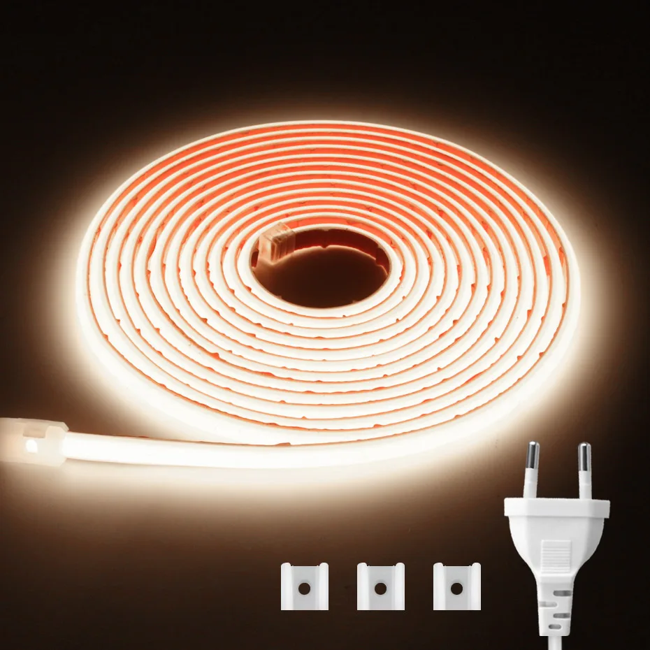 Tiras LED de Neón 220v COB Ip65 Impermeable Con Enchufe (Blanco  Neutro,4500k) - Onssi