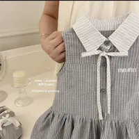 Robe d'été pour petites filles, chemises longues rayées, robes élégantes d'anniversaire pour enfants de 0 à 7 ans, 25 5