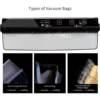 Vacuum Sealer Food Sealing Machine Dry and Moist Food Sealer Automatic Air Sealing System for Food Savers with 15pcs Seal Bags 5