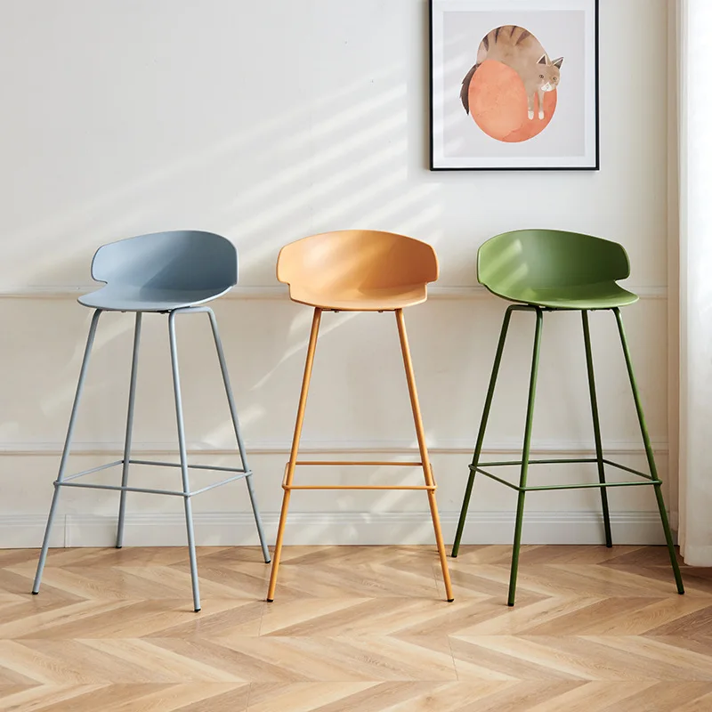 

Bar Chair Modern Simple Bar Stool High Footstool Household Bar Chairs Northern Europe Bar Chair Back Creative High Footed Chair