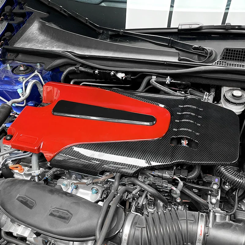 

Car Engine Cover Bonnet Hood ABS Carbon FiberFor Honda Civic 1.5T 11Th 2022 2021 2023 Engine Bonnets Engine Protective Cover