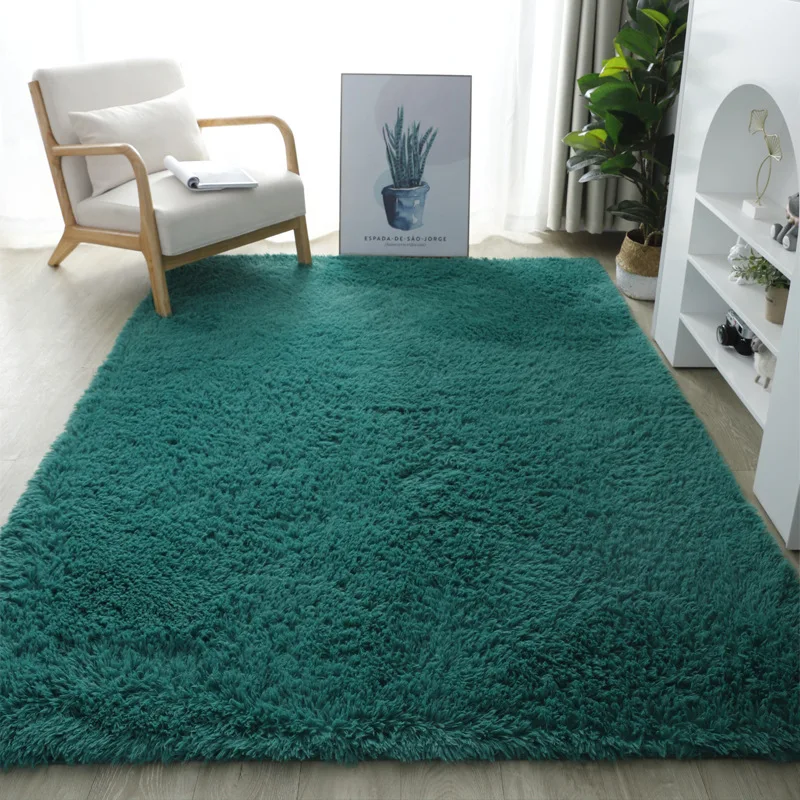 RULDGEE Shaggy Carpet for Living Room Home Plush Floor Alfombra Fluffy Mats Kids Room Faux Fur Area Rug Living Silky Rugs