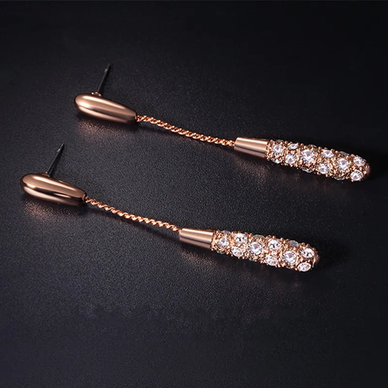 2021 new drop-shaped alloy long earrings, elegant women's fashion earrings, jewelry