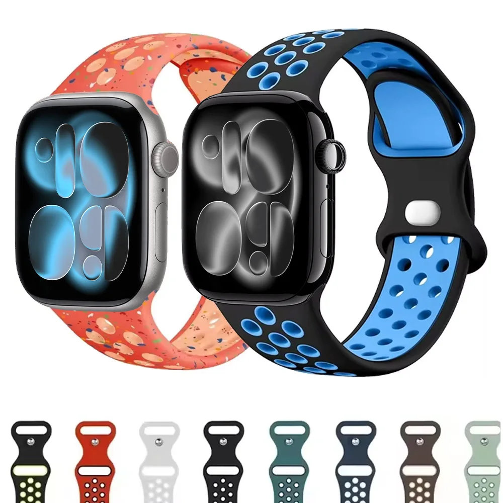 Premium Silicone Sports Bracelet Replacement for Apple Watch - Universal Fit