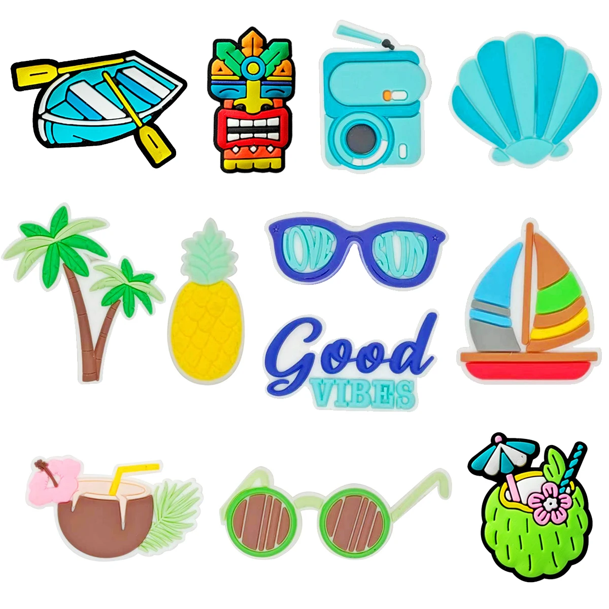 

Hot Sales New Arrivals Summer Beach Shoe Charms Pin for Croc Accessories Shoe Decoration Kids Adult Christmas Party Gifts