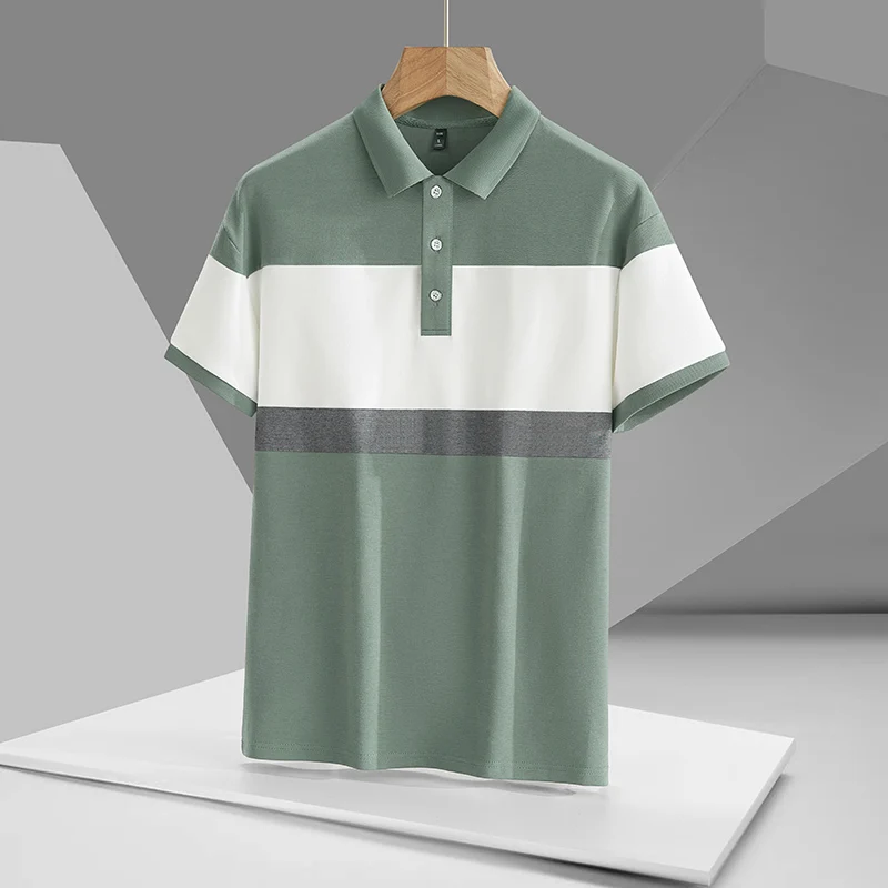 

Casual 2023 Summer Short Sleeve Solid White Black Polo Shirt Brand Fashion Clothes For Men Oversize 3XL