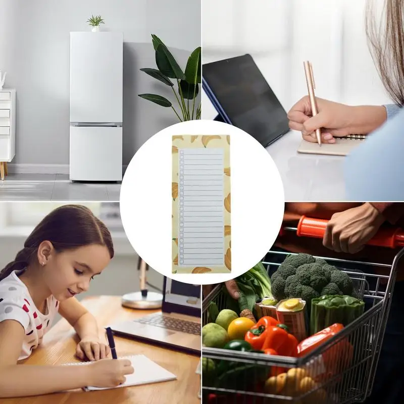 Grocery List Magnetic Pad Fridge sticker Shopping Notepads tear off paper magnet pad to do list for Refrigerator notice board